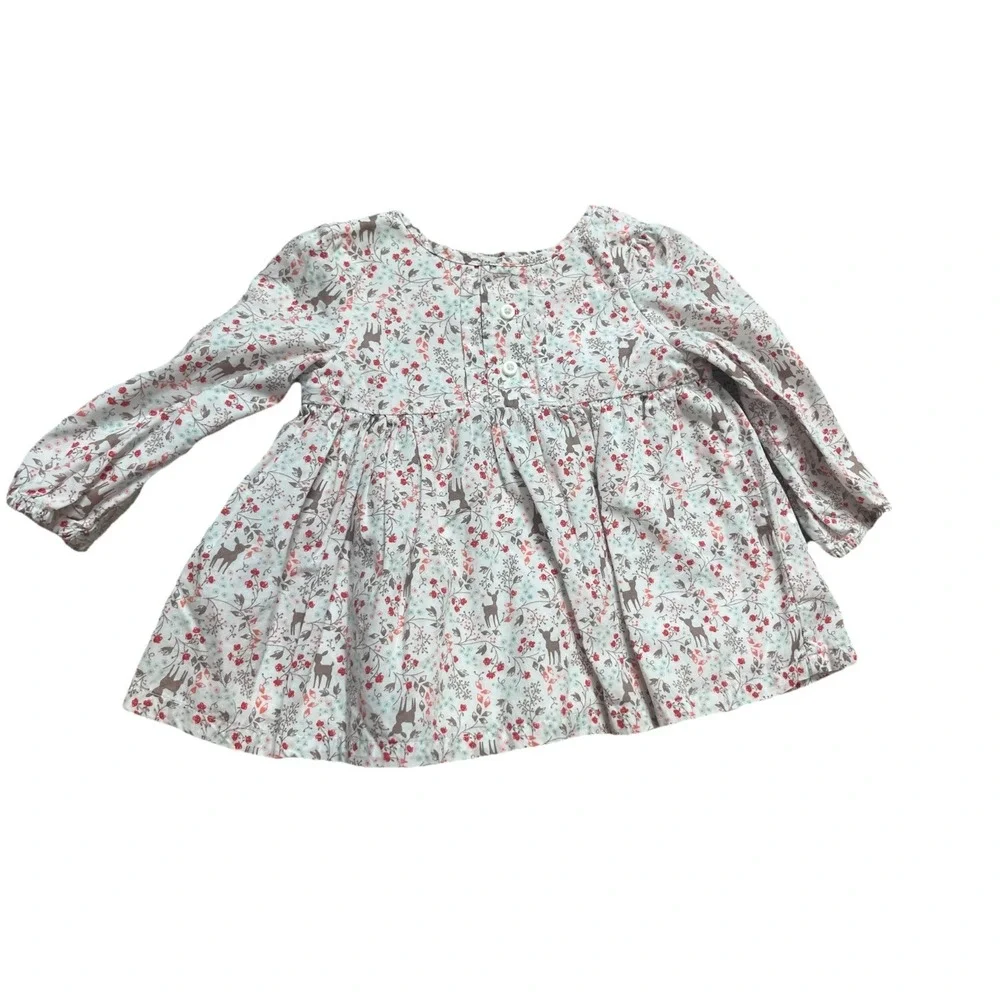 Gymboree Baby Girls Two Piece‎ Outfit Floral Deer Size 6-12 Months